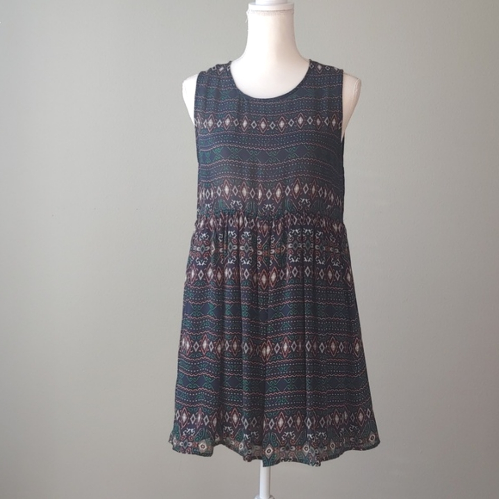 Subtitled | Navy Pleated Mini Dress